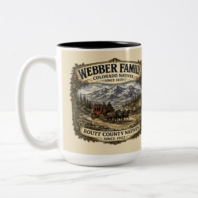 Webber Familjeåterförening Två-Tonad Mugg (Vänster)