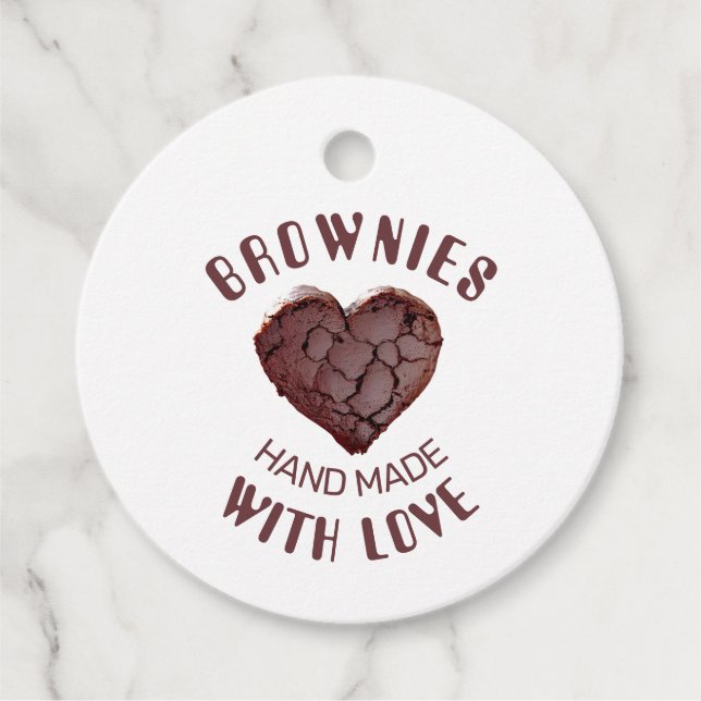 Webbläsare som är handgjorda med kärlek gåvor etiketter (Framsida)