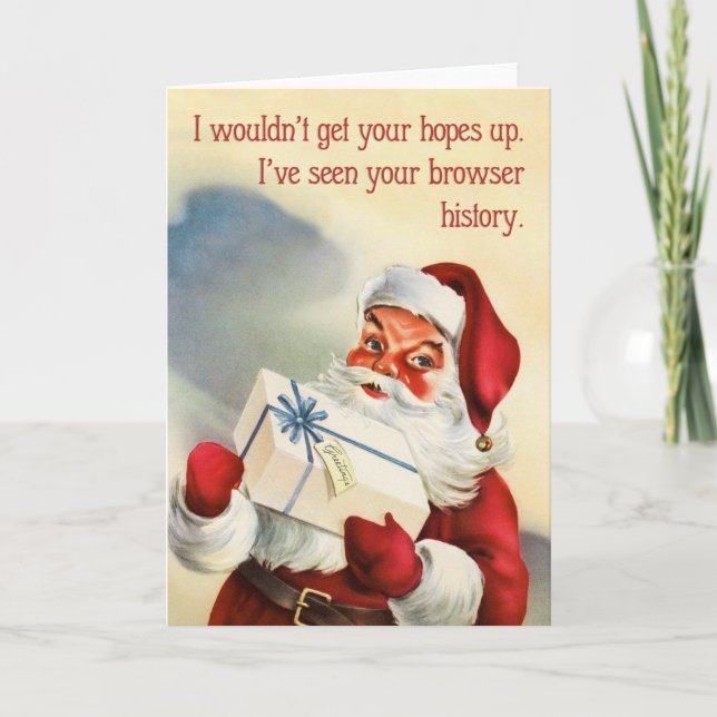 Webbläsarhistorik - roligt julkort helgkort (Framsida)