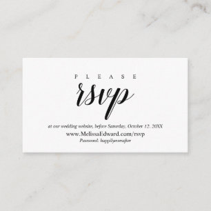 Webbplats för online-RSVP, Modern Klassisk Minimal Tilläggskort