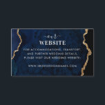 Webbplatsen Navy Blue Guld Agate Geode Marble Bröl Tilläggskort<br><div class="desc">Blått Guld-agate Geode Marble Bröllop-webbplatskort</div>