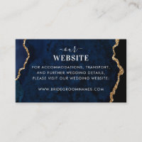 Webbplatsen Navy Blue Guld Agate Geode Marble Bröl