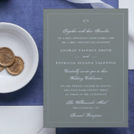 Webbplatsen Sage White Framework Elegant Monogram  Inbjudningar