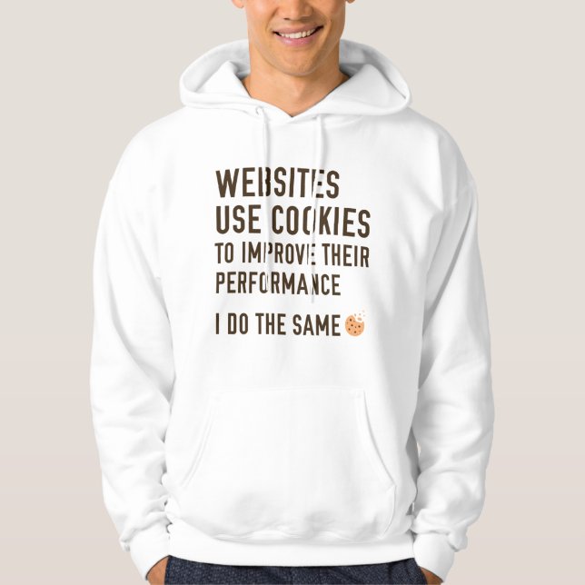 Webbplatser Använda Cookies Hoodie (Framsida)