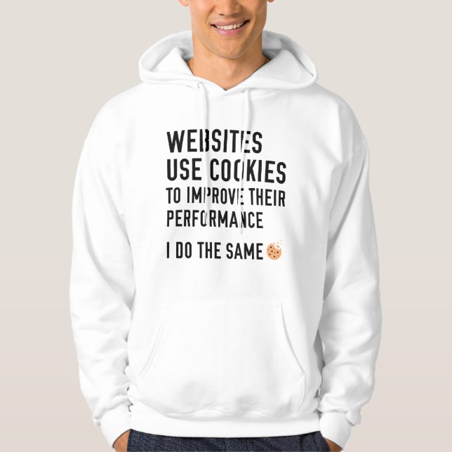 Webbplatser Använda Cookies Hoodie (Framsida)