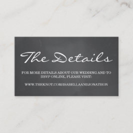 Webbplatshölje för Chalkboard Background Bröllop Tilläggskort