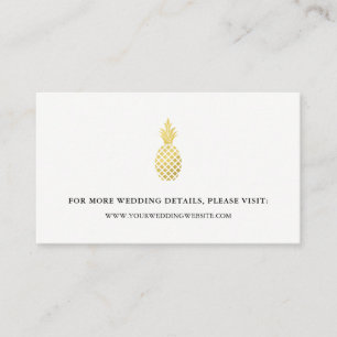 Webbplatskort för ananas Bröllop i elegant Tilläggskort