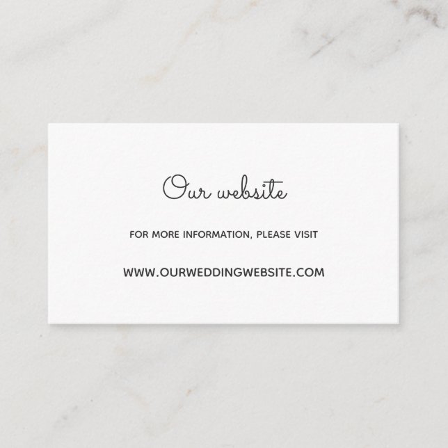 Webbplatskort för blommigt-krans-bröllop tilläggskort (Framsida)