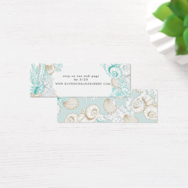 webbplatskort för kustnära elegant bröllop litet visitkort