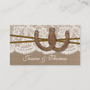 Webbplatskort för Rustic Horseshoe Collection Tilläggskort