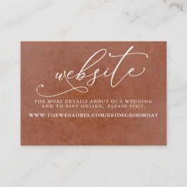 Webbplatskort för Tropical Blommigt Desert Bröllop Visitkort