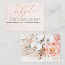 Webbplatskort för Tropical Blommigt Desert Bröllop