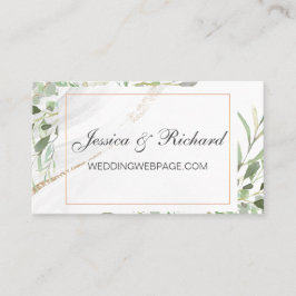Webbplatskort för vattenfärg Bröllop Visitkort
