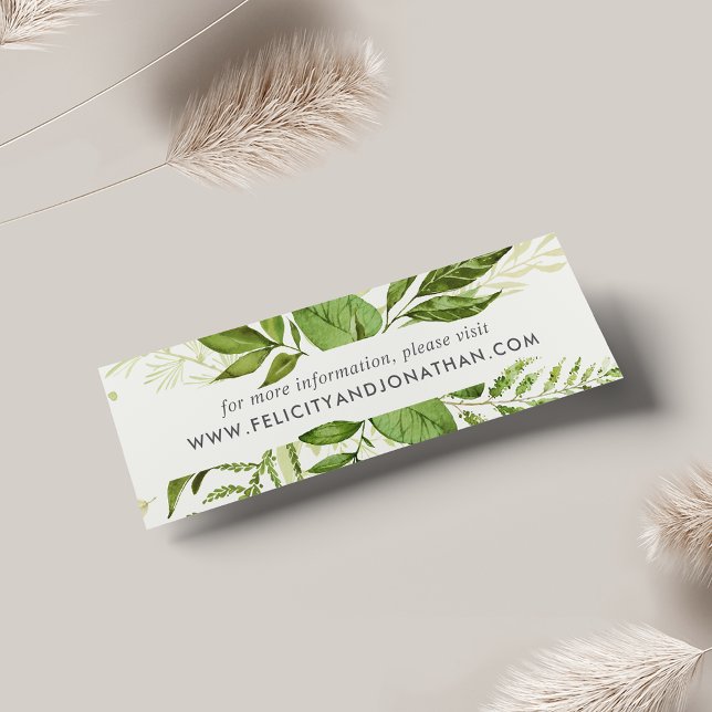 Webbplatskort för vild Meadow Bröllop | Mini Litet Visitkort (Skapare uppladdad)