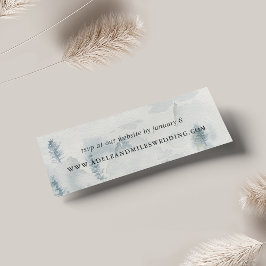 Webbplatskort för Winter Reverie Bröllop | Mini Litet Visitkort