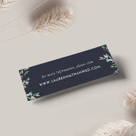 Webbplatskort för Winter Sage Bröllop | Mini Litet Visitkort