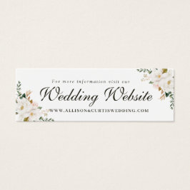 Webbplatskort Magnolia blommigt bröllop Litet Visitkort