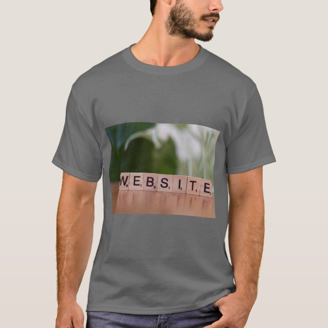 “Webbplatsläge” Modern Digital Tematisk T-shirt (Framsida)