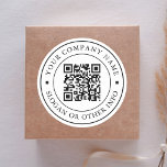 Webbplatslänk QR-kod Minimal Business Namn Runt Klistermärke<br><div class="desc">Ett enkelt affärsmärke med länken till QR-kodwebbplatsen. Om du vill ha en mer avancerad anpassning av den här designen klickar du på BLUE DESIGN VERKTYG ovan! Matchande objekt är också tillgängliga.</div>