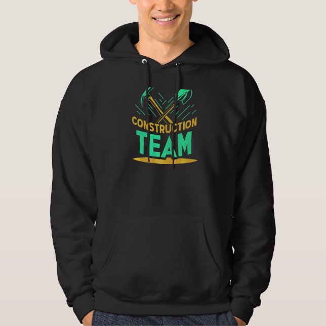 Webbplatsteamarbete för byggteam hoodie (Framsida)
