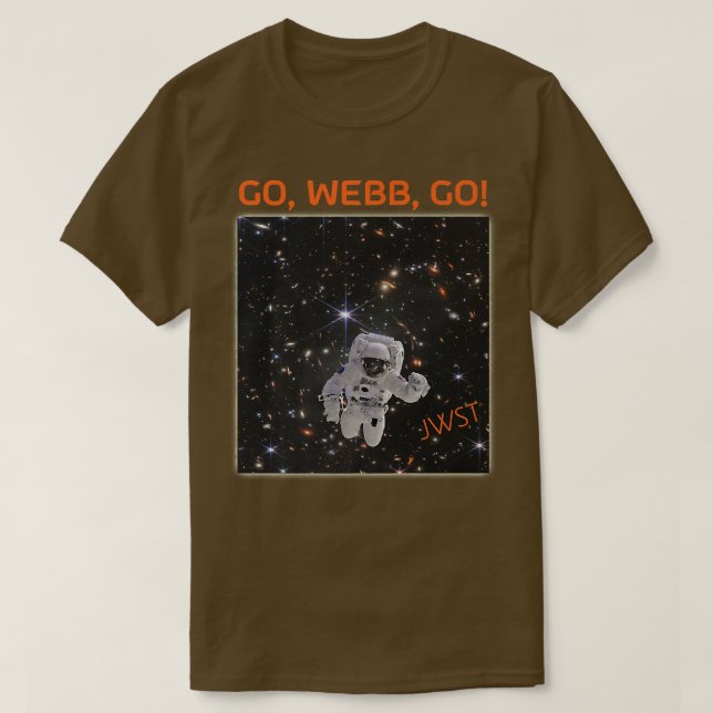 Webbplatstelefon för Astronaut Första djupa Fält-b T Shirt (Design framsida)