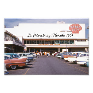 Webbs City St. Petersburg Florida Photo Print Fototryck