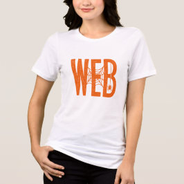 Webbspindel Halloween Linocut-design T Shirt
