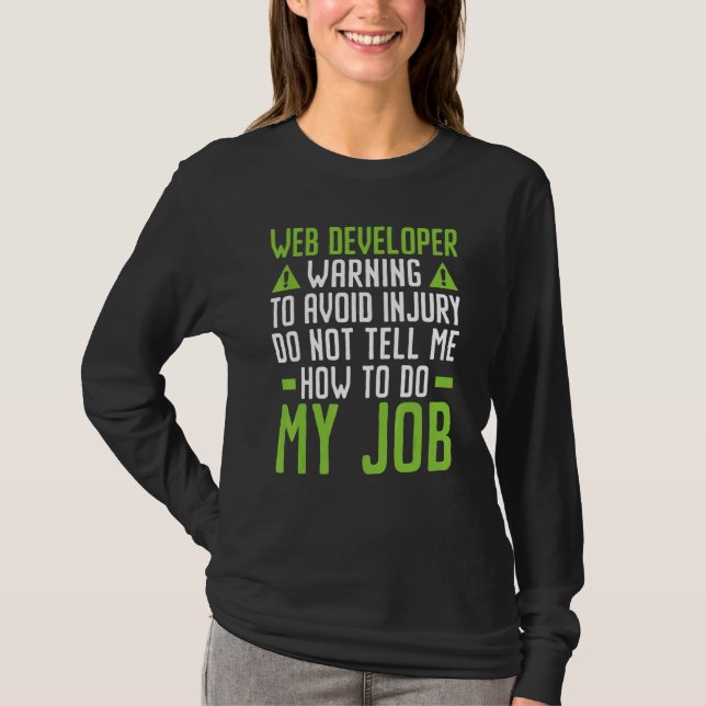 Webbutvecklare IT-kille Dator Webbplatsutveckling  T Shirt (Framsida)