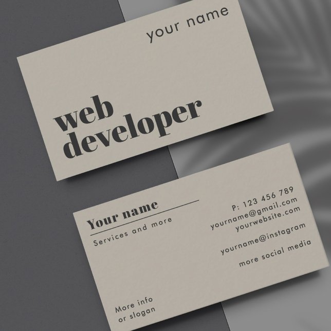 Webbutvecklare modern visitkort (Skapare uppladdad)