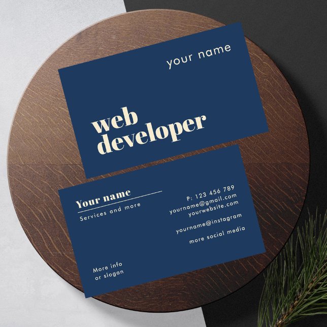 Webbutvecklare modern visitkort (Skapare uppladdad)