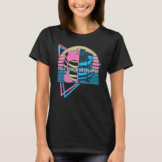 Webbutvecklare Programmerare Kodning Fullstackutve T Shirt (Framsida)