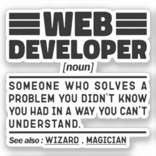 Webbutvecklare Substantiv Cool Datorprogrammerings Klistermärken