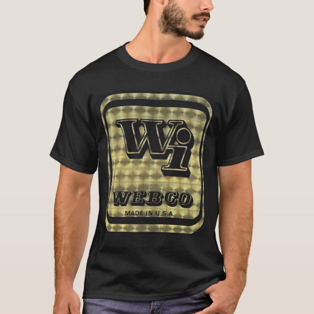 Webco BMX guld på svart T-shirt (Framsida)