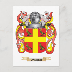 Weber Family Crest (Jackande av Arm) Vykort