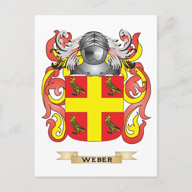 Weber Family Crest (Jackande av Arm) Vykort (Framsida)