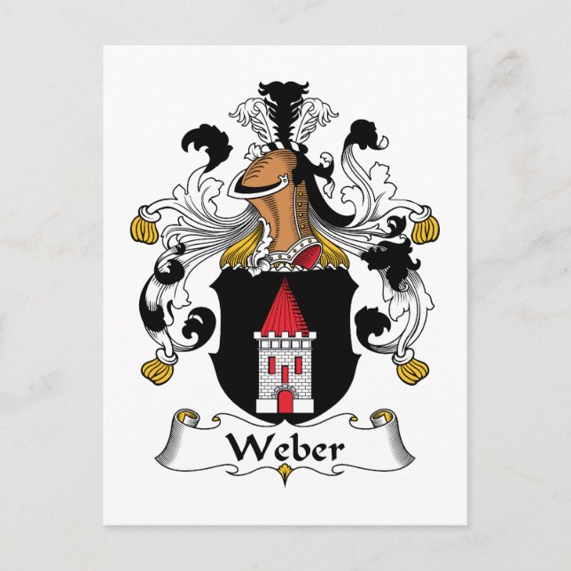 Weber Family Crest Vykort (Framsida)