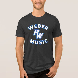 Weber Music (blå text) med ny PW-logotyp T Shirt