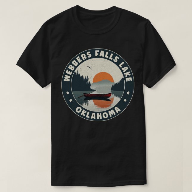 Webers Falls Sjö Oklahoma Sunset T Shirt (Design framsida)