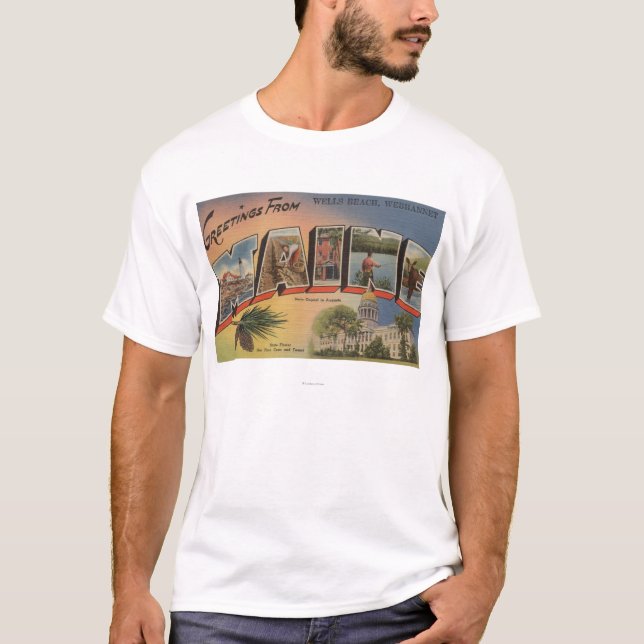 Webhannet Maine (brunnstranden) T Shirt (Framsida)