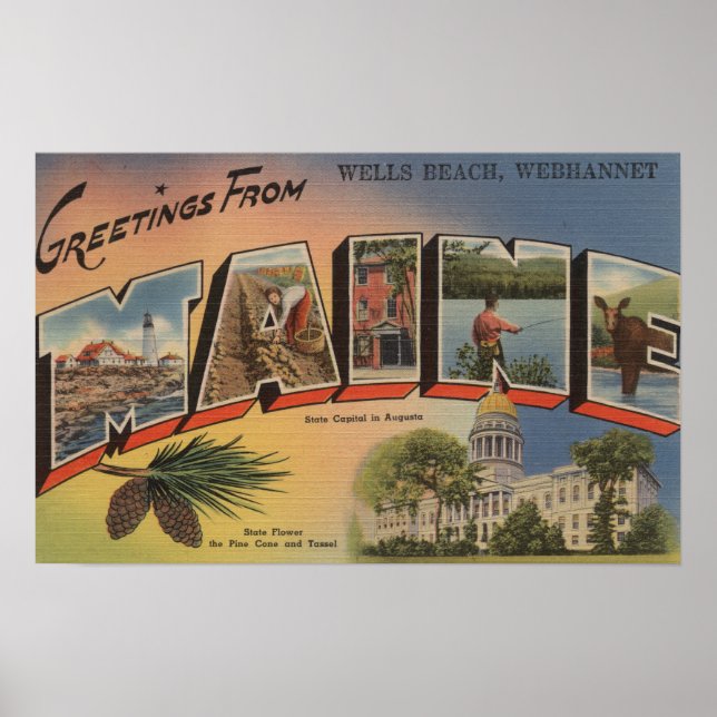Webhannet, Maine (Wells Beach) Poster (Framsidan)