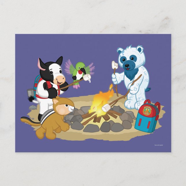 Webkinz | Campfire Marshmallows 2 Vykort (Framsida)