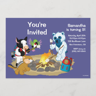 Webkinz Campfire Marshmays Inbjudningar