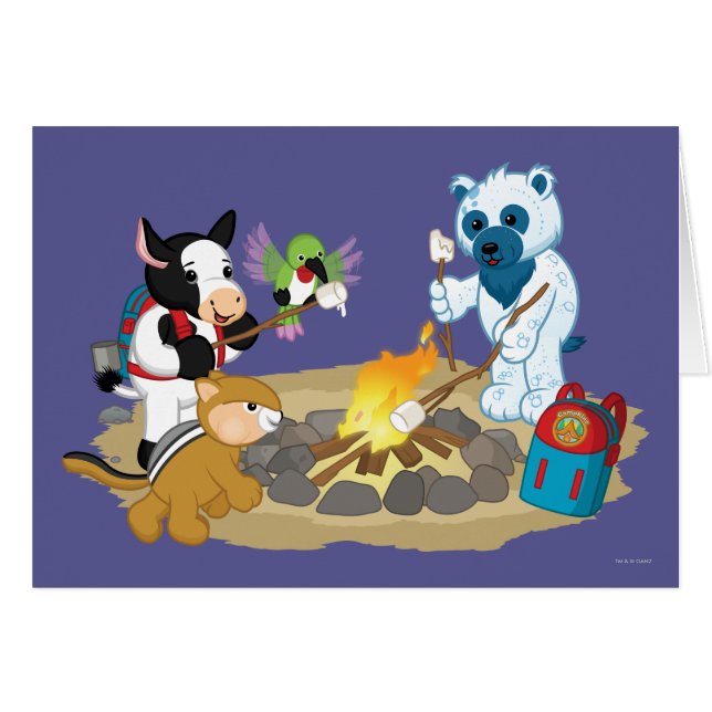 Webkinz | CampfireMarshmallows 2 Hälsningskort (Framsidan Horizontal)