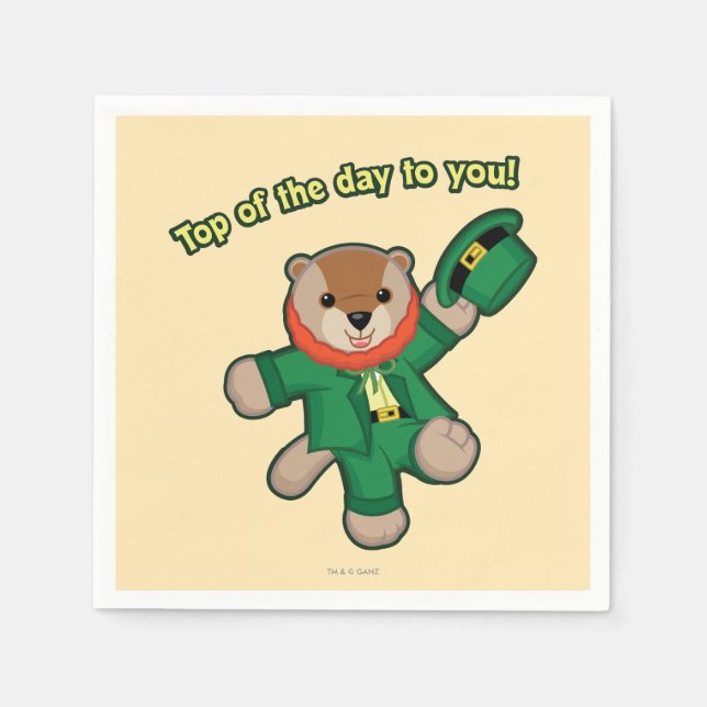 Webkinz Leprachaun Pappersservett (Framsidan)