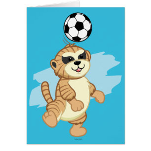 Webkinz   Meerkat som leker fotboll 2 Hälsningskort