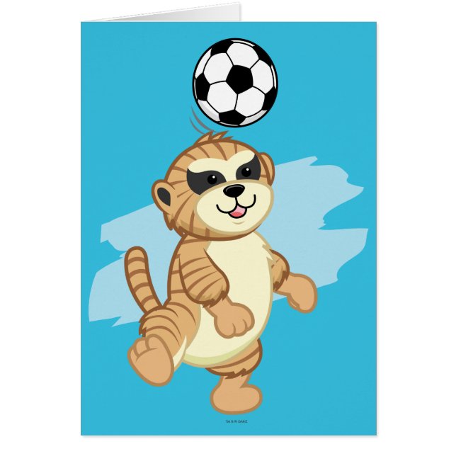 Webkinz | Meerkat som leker fotboll 2 Hälsningskort (Framsidan)