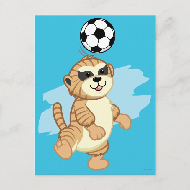 Webkinz | Meerkat som leker fotboll 2 Vykort (Framsida)