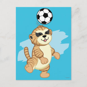 Webkinz Meerkat som leker fotboll 2 Vykort