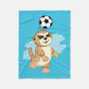 Webkinz   Meerkat som leker fotboll Fleecefilt