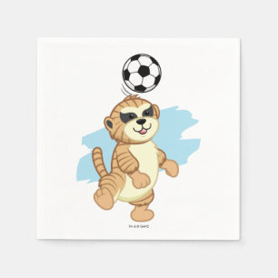 Webkinz Meerkat som leker fotboll Pappersservett